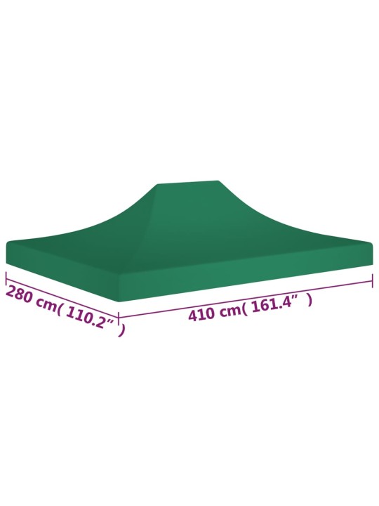 Proginės palapinės stogas, žalios spalvos, 4x3m, 270 g/m²