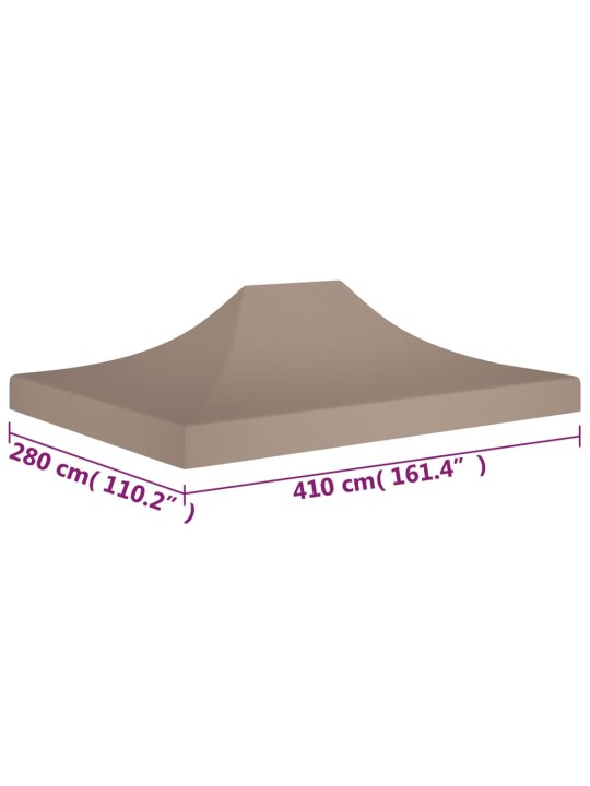 Proginės palapinės stogas, taupe spalvos, 4x3m, 270 g/m²