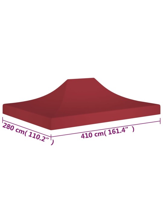 Proginės palapinės stogas, tamsiai raudonas, 4x3m, 270 g/m²
