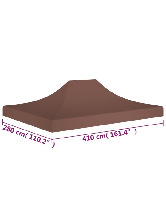 Proginės palapinės stogas, rudos spalvos, 4x3m, 270 g/m²
