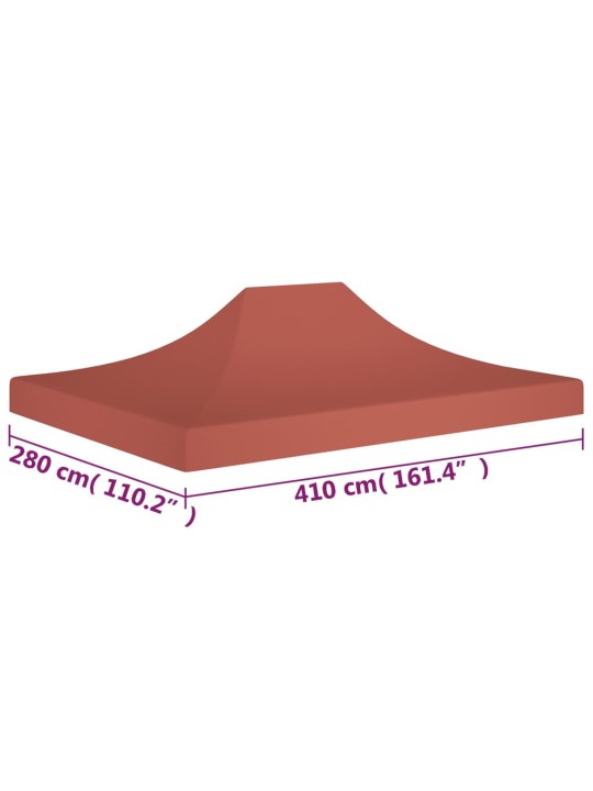 Proginės palapinės stogas, terakota spalvos, 4x3m, 270 g/m²