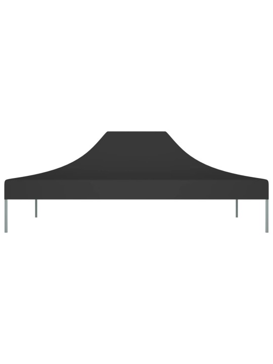 Proginės palapinės stogas, juodos spalvos, 4x3m, 270 g/m²