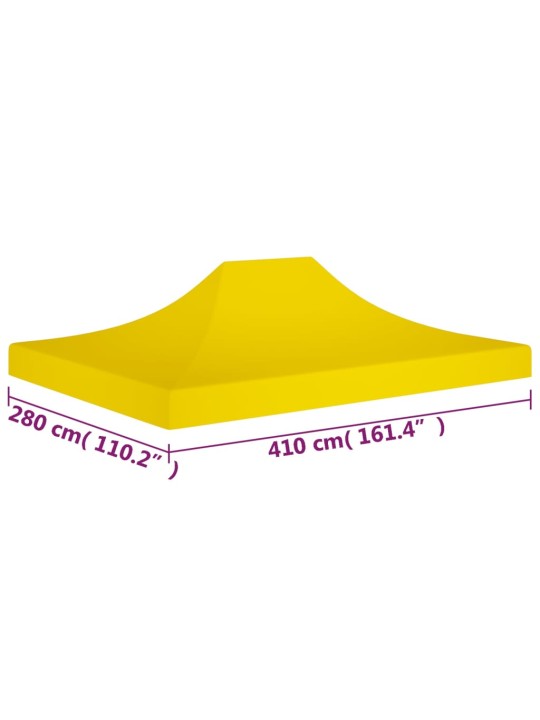 Proginės palapinės stogas, geltonos spalvos, 4x3m, 270 g/m²