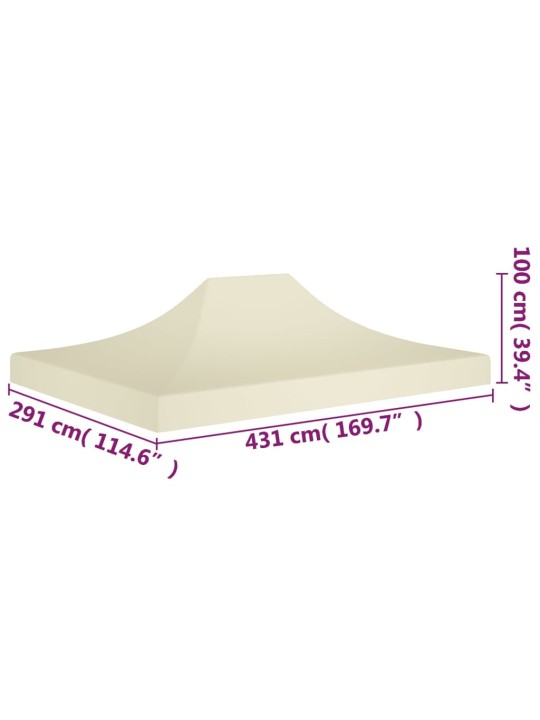 Proginės palapinės stogas, kreminės spalvos, 4,5x3m, 270 g/m²