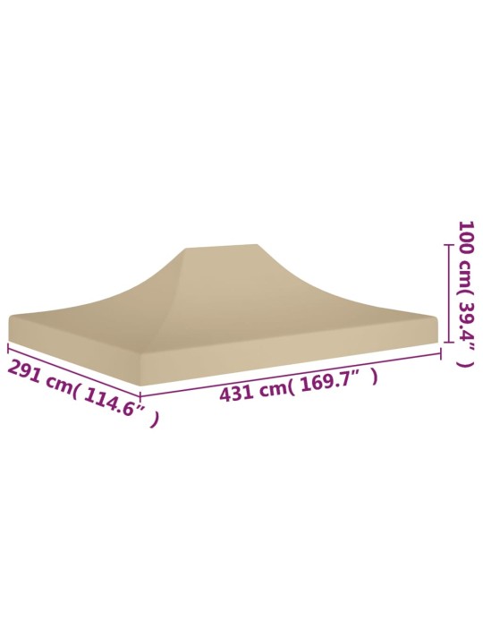 Proginės palapinės stogas, smėlio spalvos, 4,5x3m, 270 g/m²