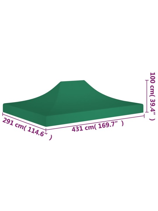 Proginės palapinės stogas, žalios spalvos, 4,5x3m, 270 g/m²