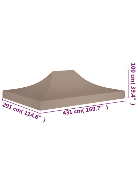 Proginės palapinės stogas, taupe spalvos, 4,5x3m, 270 g/m²
