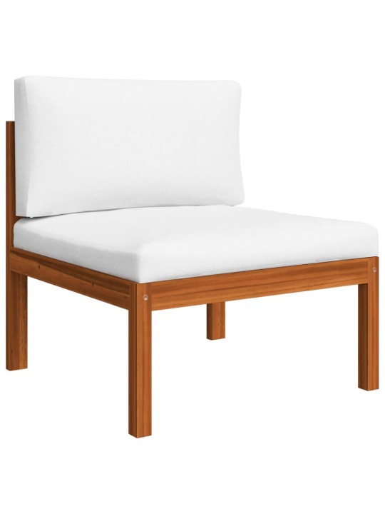 Keturvietė sodo sofa su pagalvėlėmis, akacijos medienos masyvas