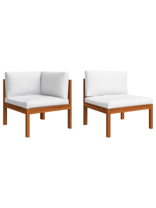 Keturvietė sodo sofa su pagalvėlėmis, akacijos medienos masyvas