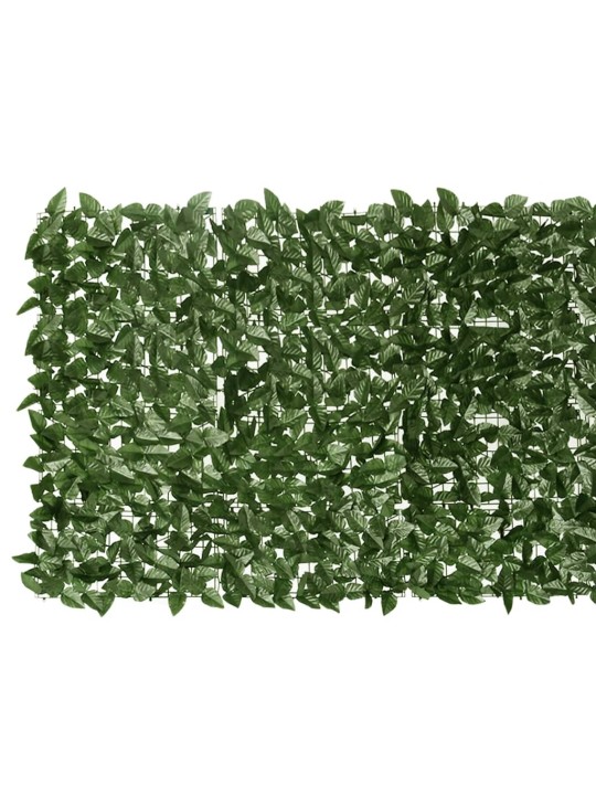 Balkono pertvara, 600x100cm, su tamsiai žaliais lapais