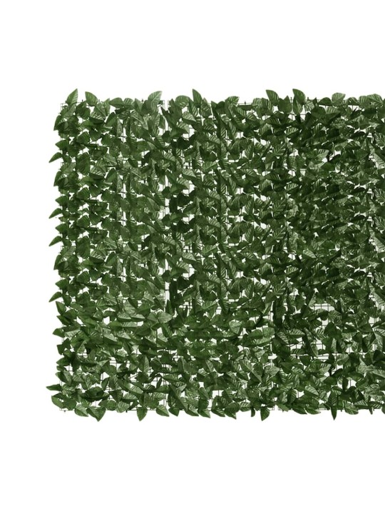 Balkono pertvara, 400x150cm, su tamsiai žaliais lapais