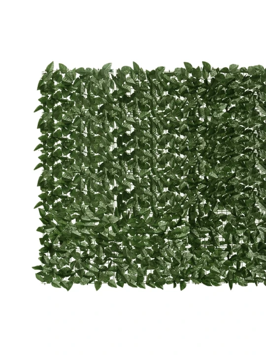 Balkono pertvara, 400x150cm, su tamsiai žaliais lapais
