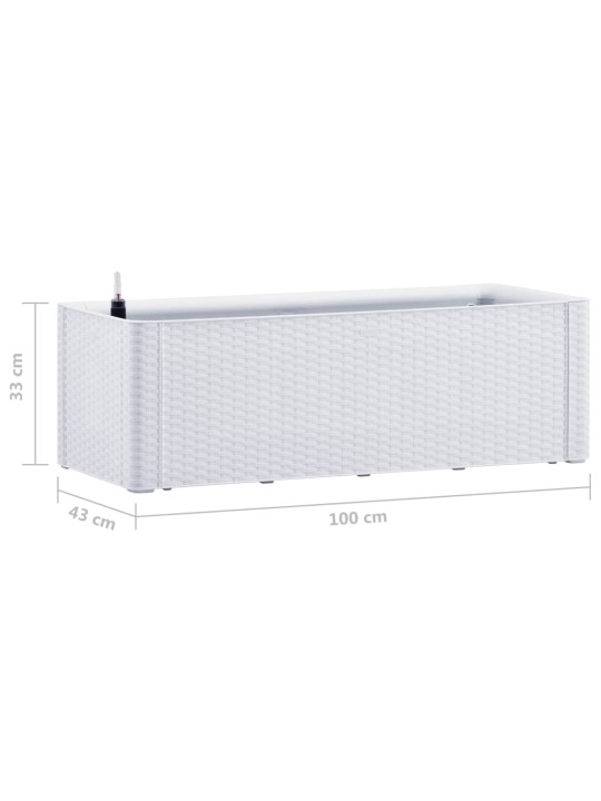Lovelis su savaiminio laistymo sistema, baltas, 100x43x33cm
