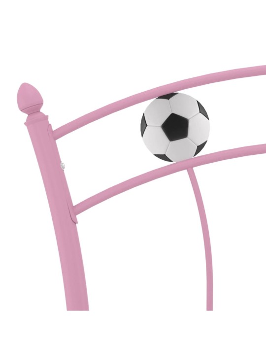 Lovos rėmas, rožinis, 90x200cm, metalas, futbolo dizaino