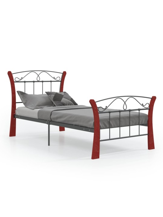 Lovos rėmas, juodos spalvos, 90x200cm, metalas