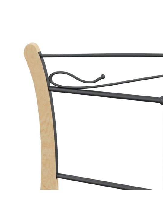 Lovos rėmas, juodos spalvos, 200x200cm, metalas