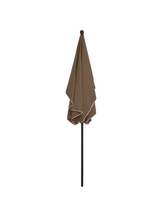 Sodo skėtis nuo saulės su stulpu, taupe spalvos, 210x140cm
