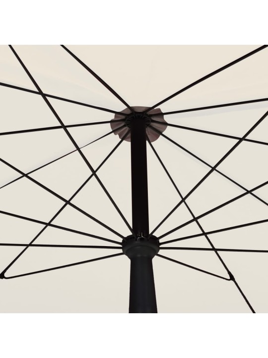 Sodo skėtis nuo saulės su stulpu, smėlio spalvos, 200x130cm