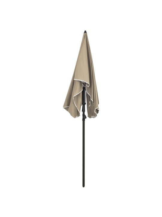 Sodo skėtis nuo saulės su stulpu, taupe spalvos, 200x130cm