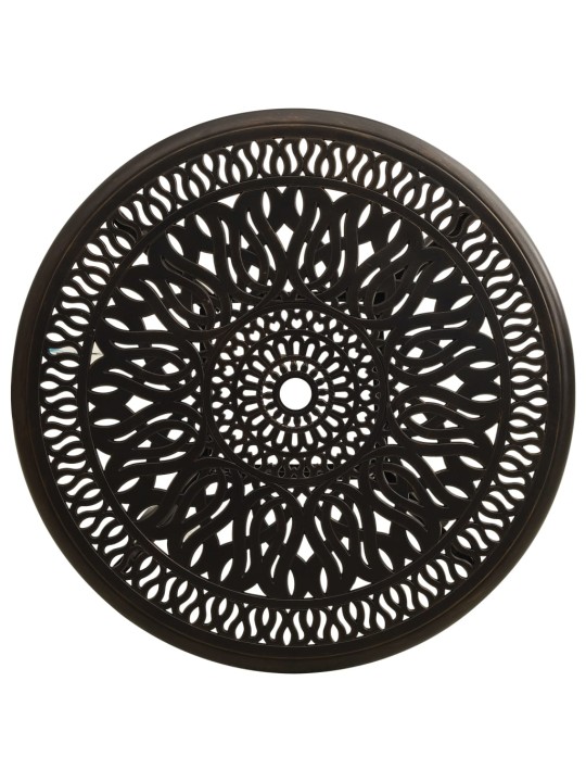 Sodo staliukas, bronzinės spalvos, 90x90x74cm, lietas aliuminis