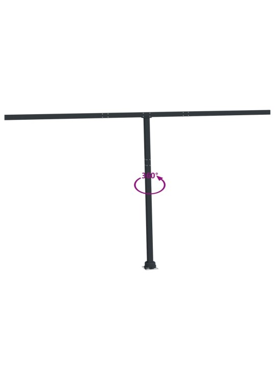 Markizės stulpų rinkinys, antracito spalvos, 450x245cm, geležis