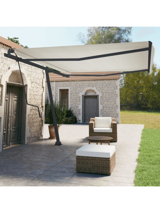 Markizės stulpų rinkinys, antracito spalvos, 450x245cm, geležis