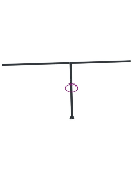Markizės stulpų rinkinys, antracito spalvos, 600x245cm, geležis