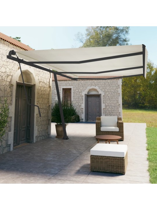 Markizės stulpų rinkinys, antracito spalvos, 600x245cm, geležis