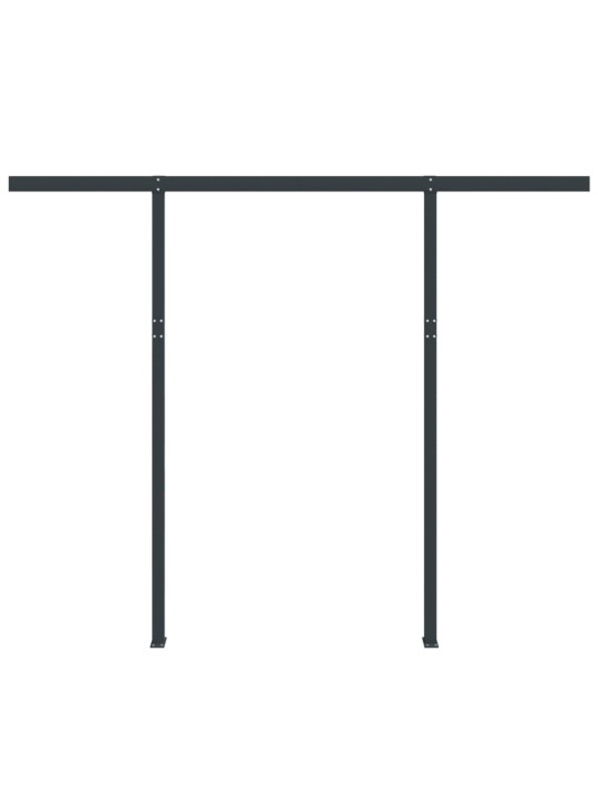 Markizės stulpų rinkinys, antracito spalvos, 300x245cm, geležis