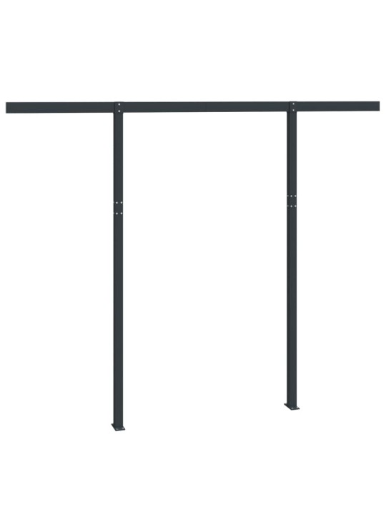 Markizės stulpų rinkinys, antracito spalvos, 300x245cm, geležis