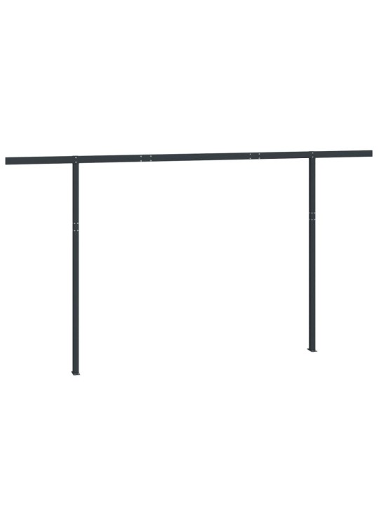 Markizės stulpų rinkinys, antracito spalvos, 450x245cm, geležis