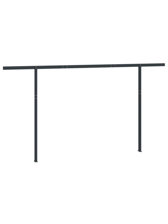 Markizės stulpų rinkinys, antracito spalvos, 450x245cm, geležis