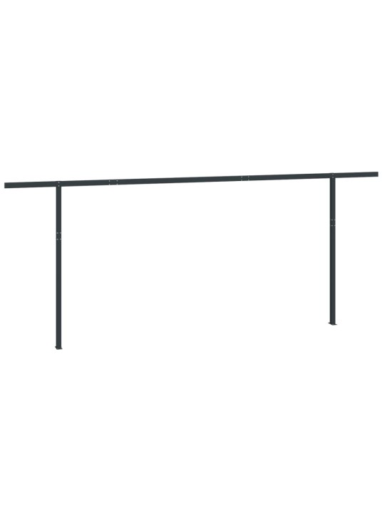 Markizės stulpų rinkinys, antracito spalvos, 600x245cm, geležis