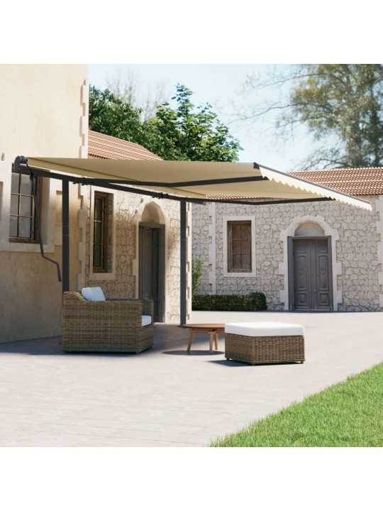 Markizės stulpų rinkinys, antracito spalvos, 600x245cm, geležis