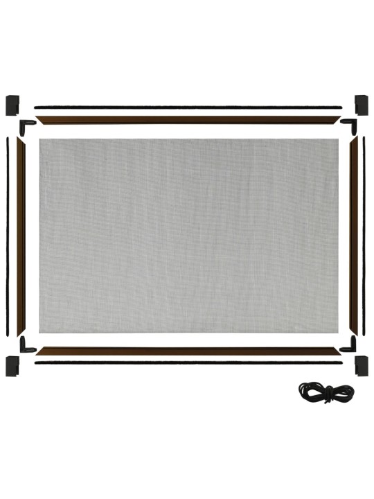 Tinklelis nuo vabzdžių langams, rudas, (75-143)x50cm