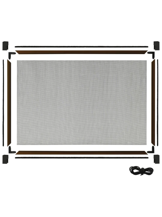 Tinklelis nuo vabzdžių langams, rudas, (75-143)x50cm