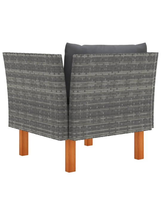 Sodo sofa, poliratanas ir eukalipto medienos masyvas