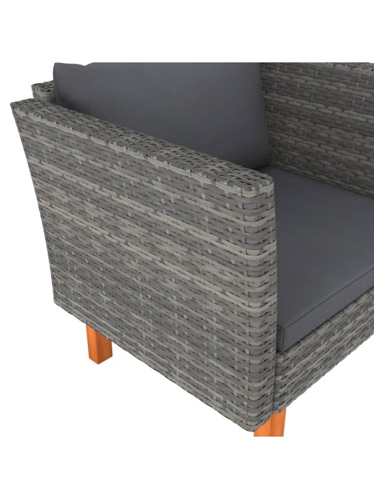Sodo sofa, poliratanas ir eukalipto medienos masyvas