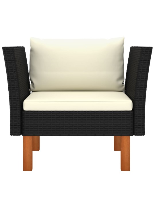 Sodo sofa, poliratanas ir eukalipto medienos masyvas