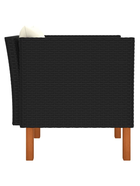 Sodo sofa, poliratanas ir eukalipto medienos masyvas