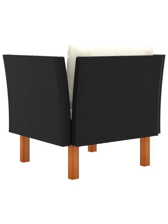 Sodo sofa, poliratanas ir eukalipto medienos masyvas