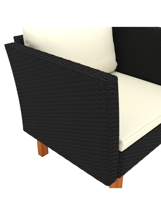 Sodo sofa, poliratanas ir eukalipto medienos masyvas