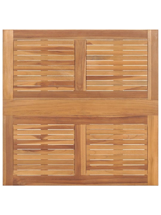 Sulankstomas sodo stalas, 90x90x75cm, tikmedžio masyvas