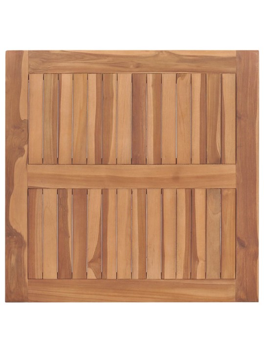 Sodo valgomojo stalas, 85x85x75cm, tikmedžio medienos masyvas