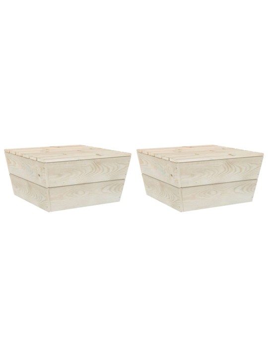 Sodo staliukai, 2vnt., 60x60x30cm, impregnuota eglės mediena