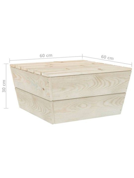 Sodo staliukai, 2vnt., 60x60x30cm, impregnuota eglės mediena