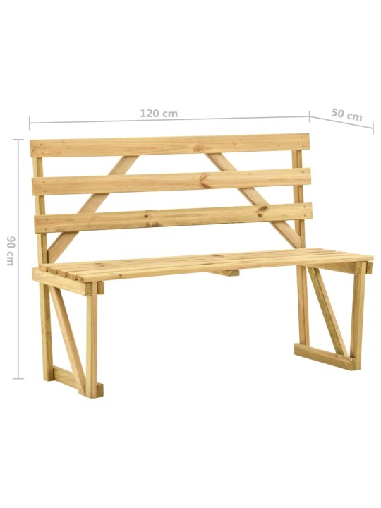 Sodo suoliukas, 120cm, impregnuota pušies mediena