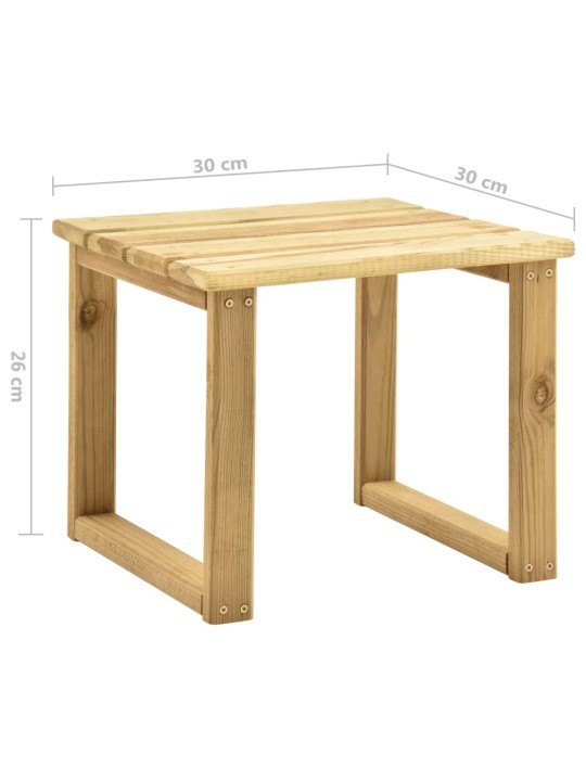 Staliukas prie saulės gulto, 30x30x26cm, impregnuota pušis