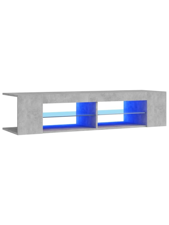 Televizoriaus spintelė su LED, betono pilka, 135x39x30cm