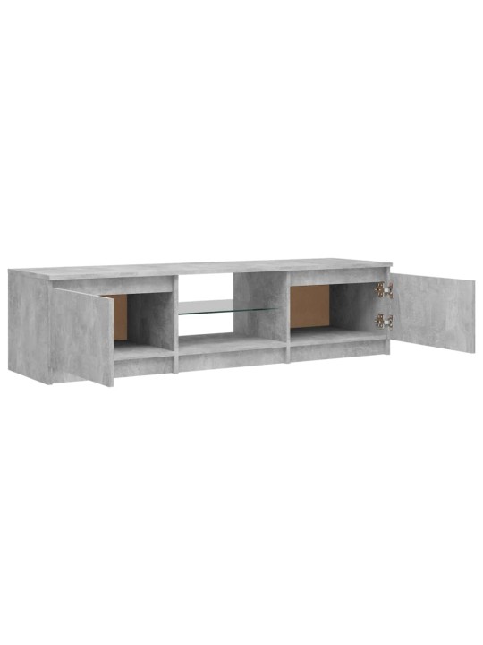 Televizoriaus spintelė su LED, betono pilka, 140x40x35,5cm